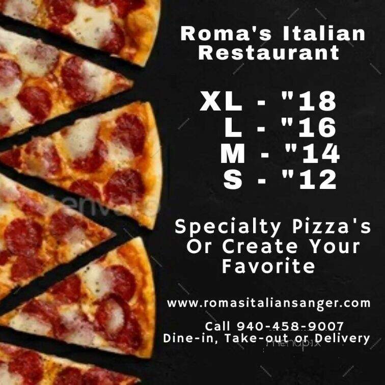 Roma's Italian Restaurant - Sanger, TX