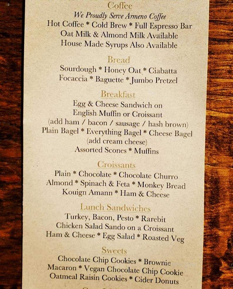 Crust Artisan Bakeshop - Worcester, MA menu_pic