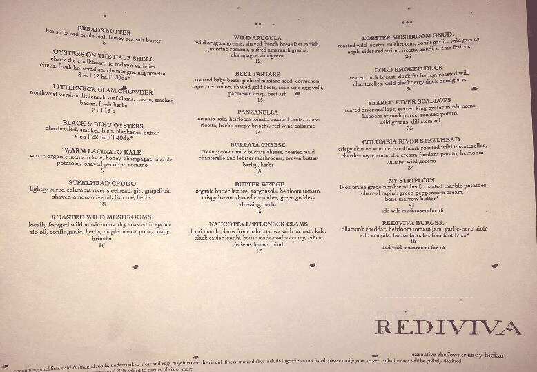 Rediviva - Aberdeen, WA menu_pic