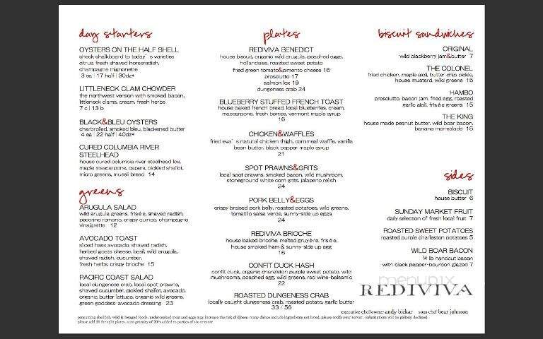 Rediviva - Aberdeen, WA menu_pic