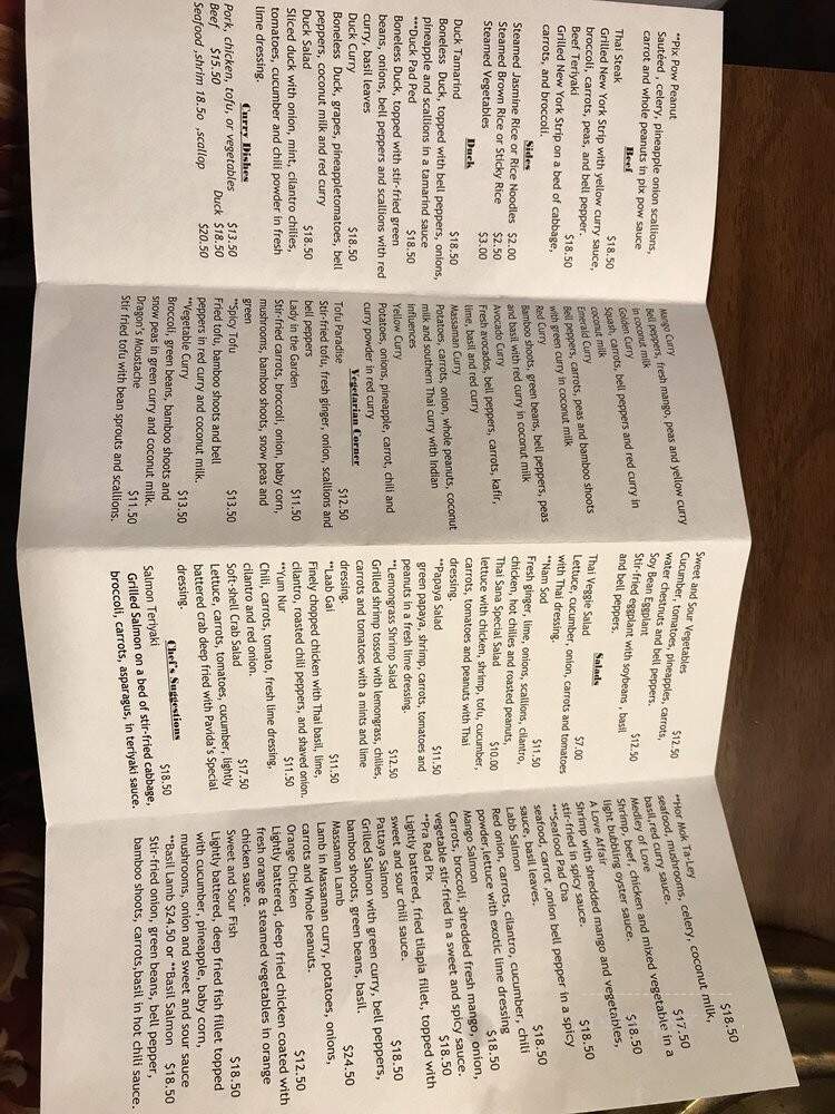 Thai Sana - Ellsworth, ME menu_pic