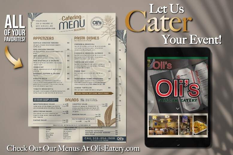 Oli's Italian Restaurant - West Boylston, MA menu_pic