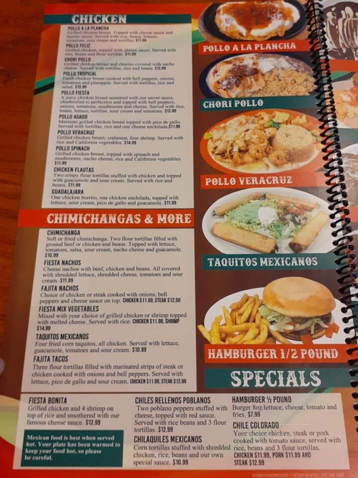 Fiesta Mexicana - Louisville, KY menu_pic