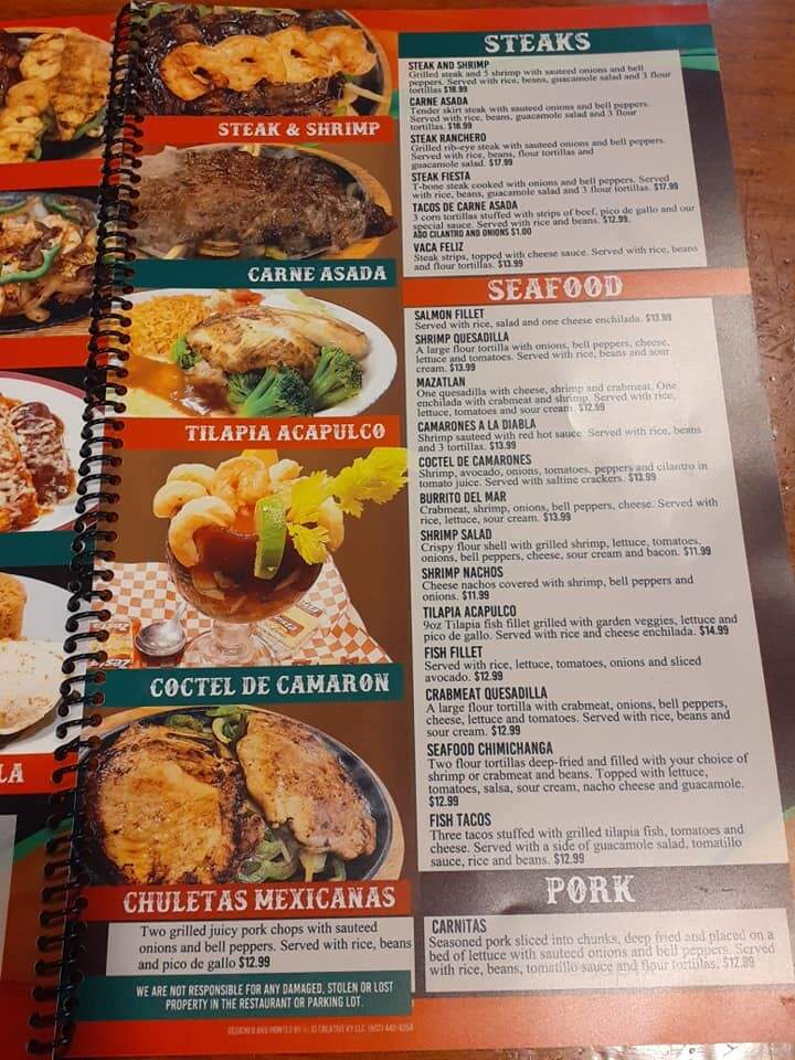 Fiesta Mexicana - Louisville, KY menu_pic