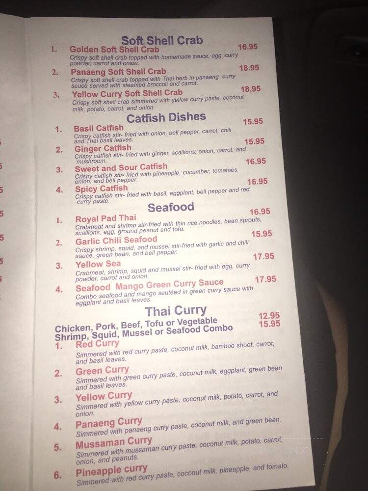 Bangkok Thai Cuisine - Lewes, DE menu_pic