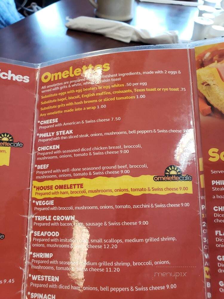 Omelette House - Pooler, GA menu_pic