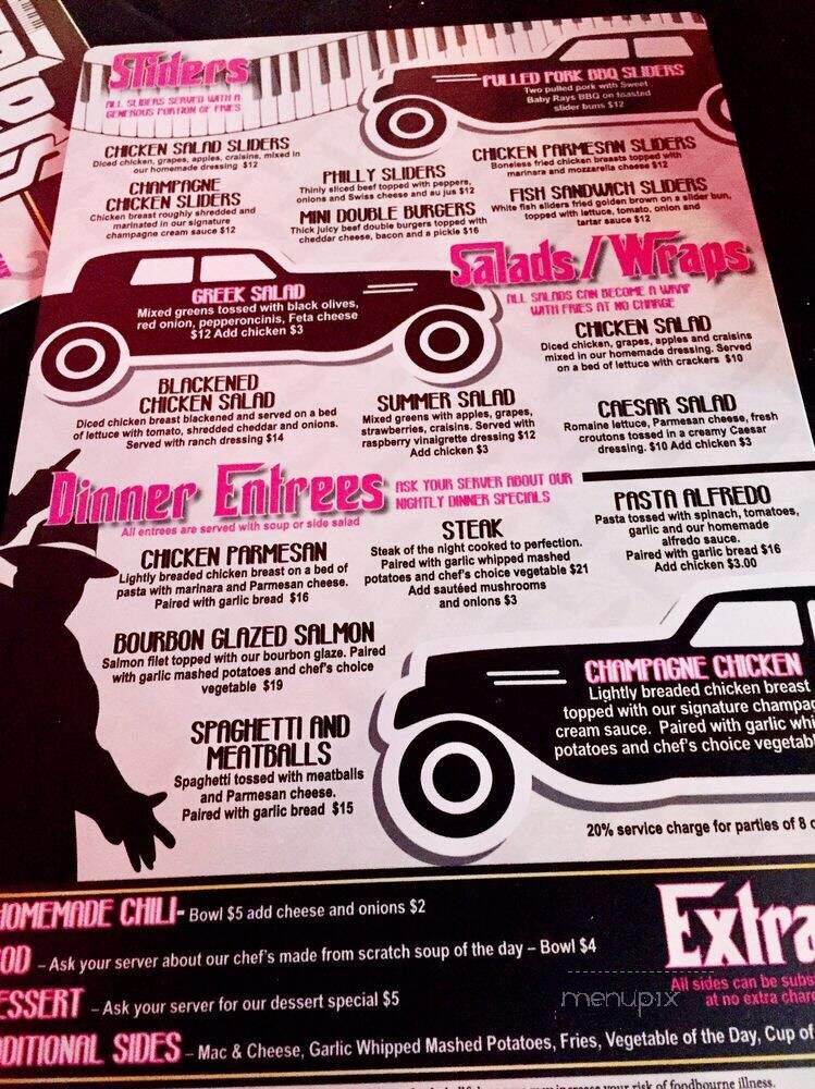 Gangsters Dueling Piano Bar - Newport, KY menu_pic