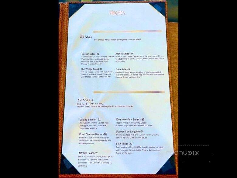 Arches at the Borrego Springs Resort - Borrego Springs, CA menu_pic