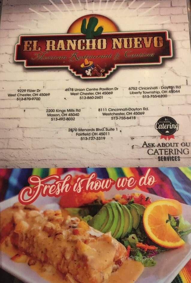 El Rancho Grande Mexican Restaurant - Mason, OH menu_pic