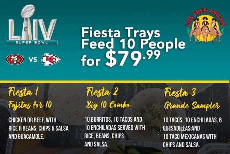 Los Tres Amigos - Michigan Center, MI menu_pic