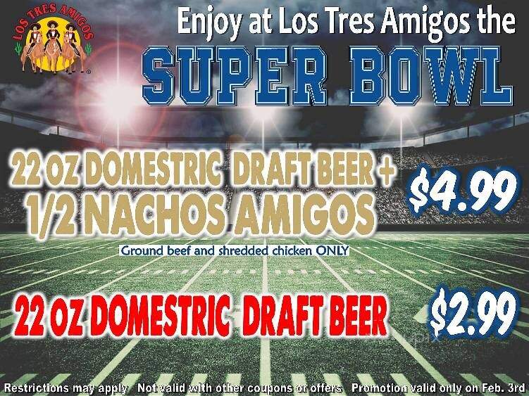 Los Tres Amigos - Michigan Center, MI menu_pic