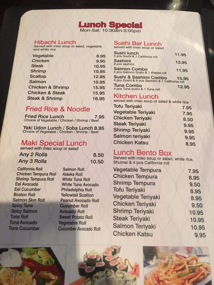 Kuyi Sushi - Cromwell, CT menu_pic