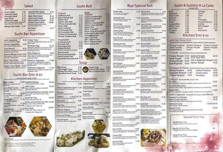 Kuyi Sushi - Cromwell, CT menu_pic