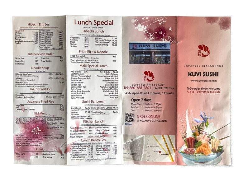 Kuyi Sushi - Cromwell, CT menu_pic