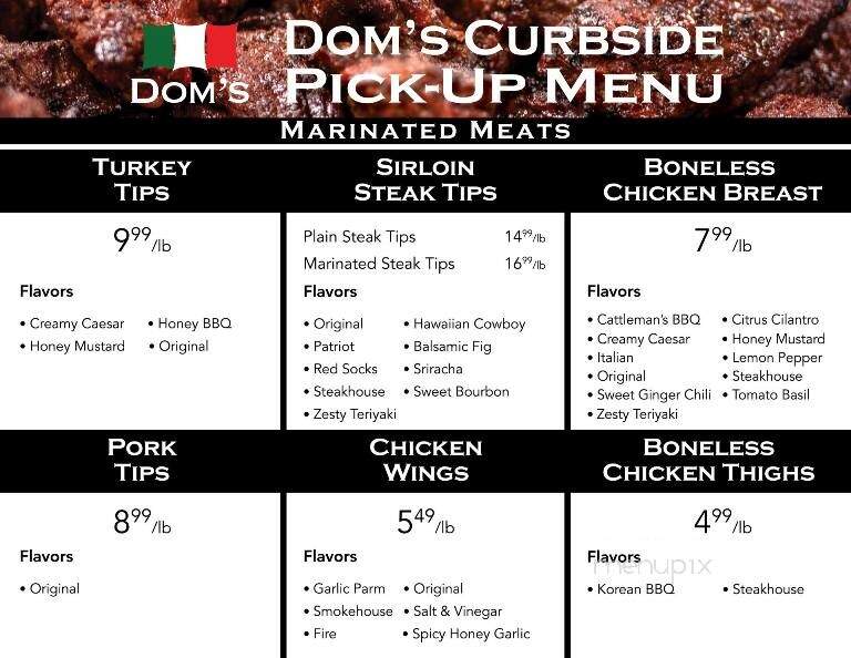 Dom's Sausage Co Inc - Malden, MA menu_pic