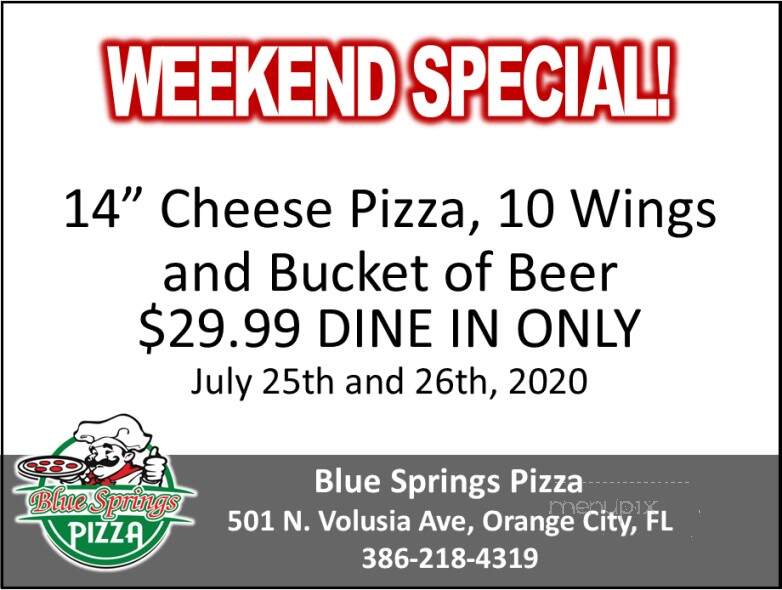 Blue Springs Pizzeria - Orange City, FL