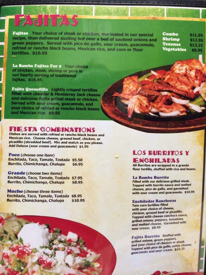 La Bamba II - Titusville, FL menu_pic
