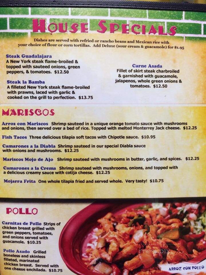 La Bamba II - Titusville, FL menu_pic