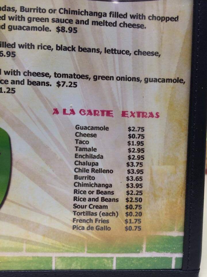 La Bamba II - Titusville, FL menu_pic