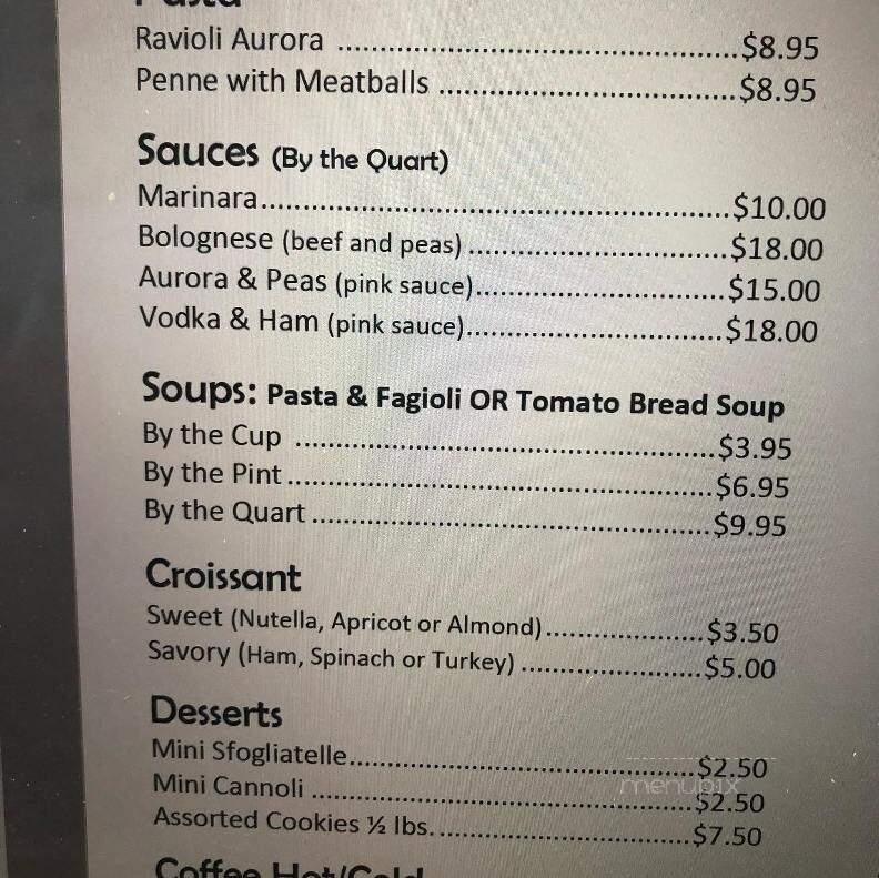Cosi Duci Bakery - Boca Raton, FL menu_pic