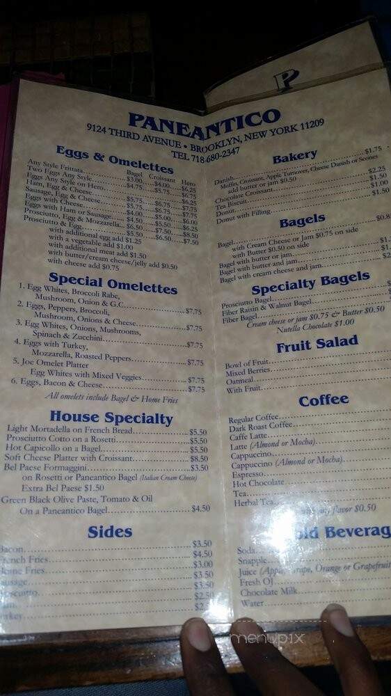Paneantico Bakery Cafe - Brooklyn, NY menu_pic
