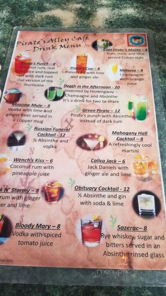 Pirates Alley Cafe - New Orleans, LA menu_pic