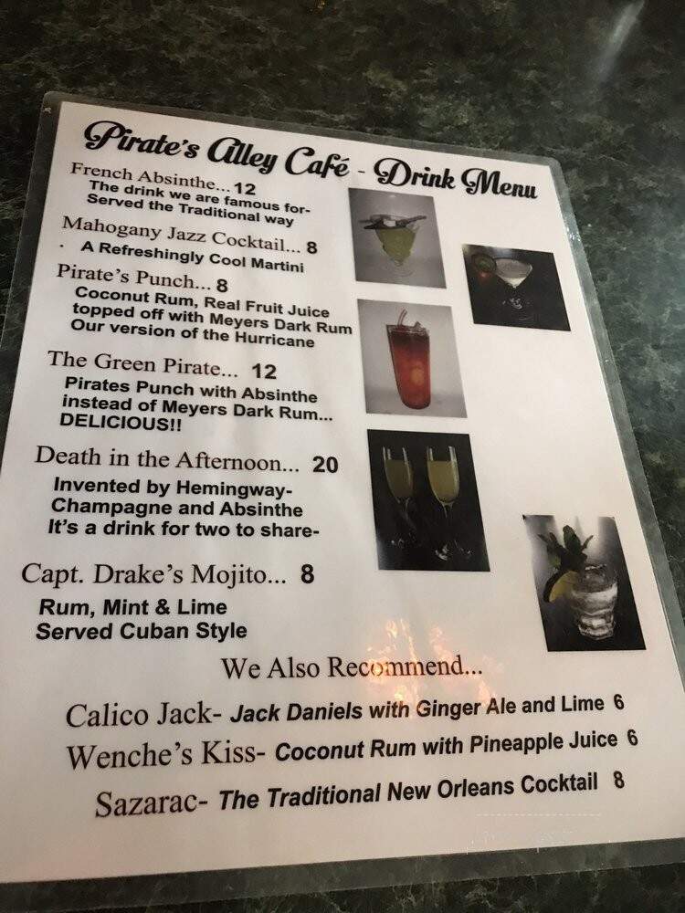 Pirates Alley Cafe - New Orleans, LA menu_pic