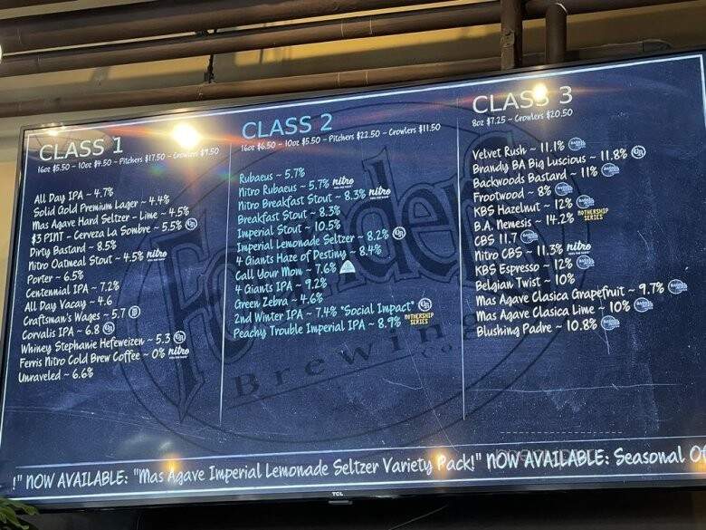Founders Brewing Company - Grand Rapids, MI menu_pic