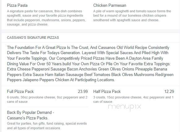 Cassano's Pizza & Sub - Springfield, OH