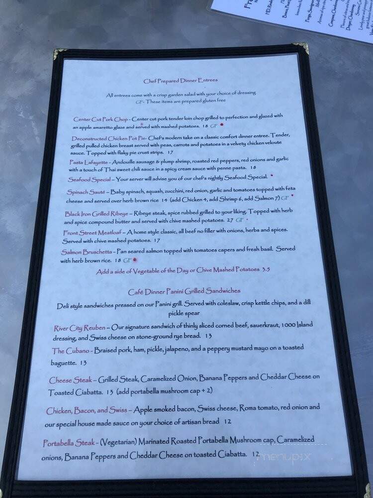 Front Street Cafe - New Richmond, OH menu_pic