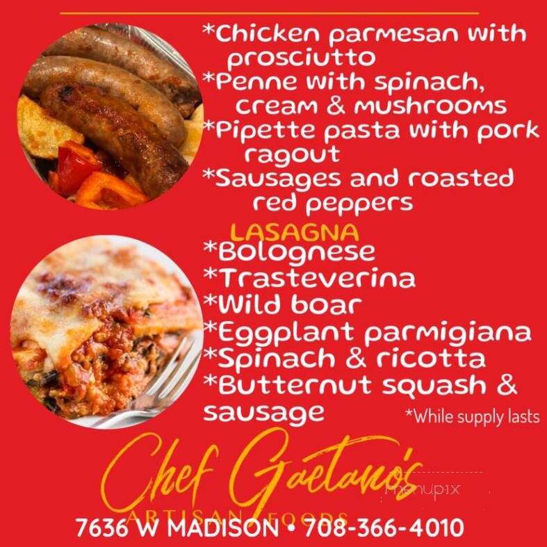 Gaetano's - Forest Park, IL menu_pic