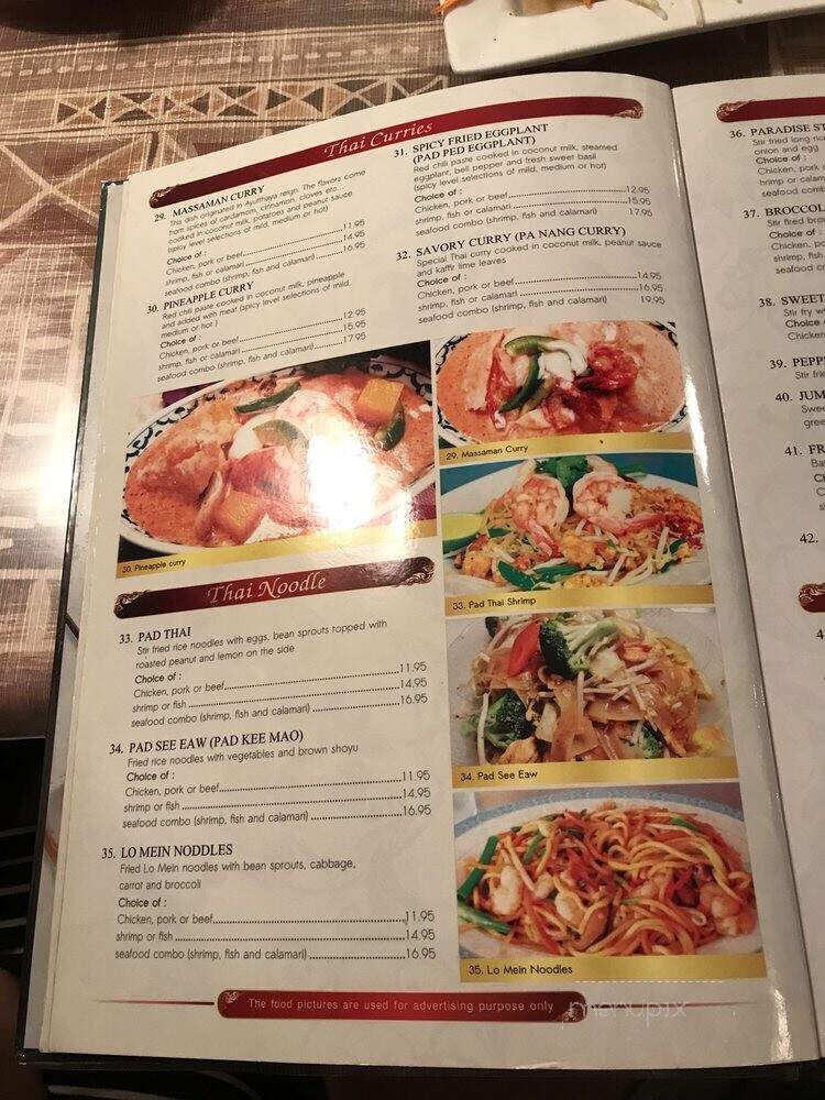 Sukhothai Restaurant - Kapaa, HI menu_pic