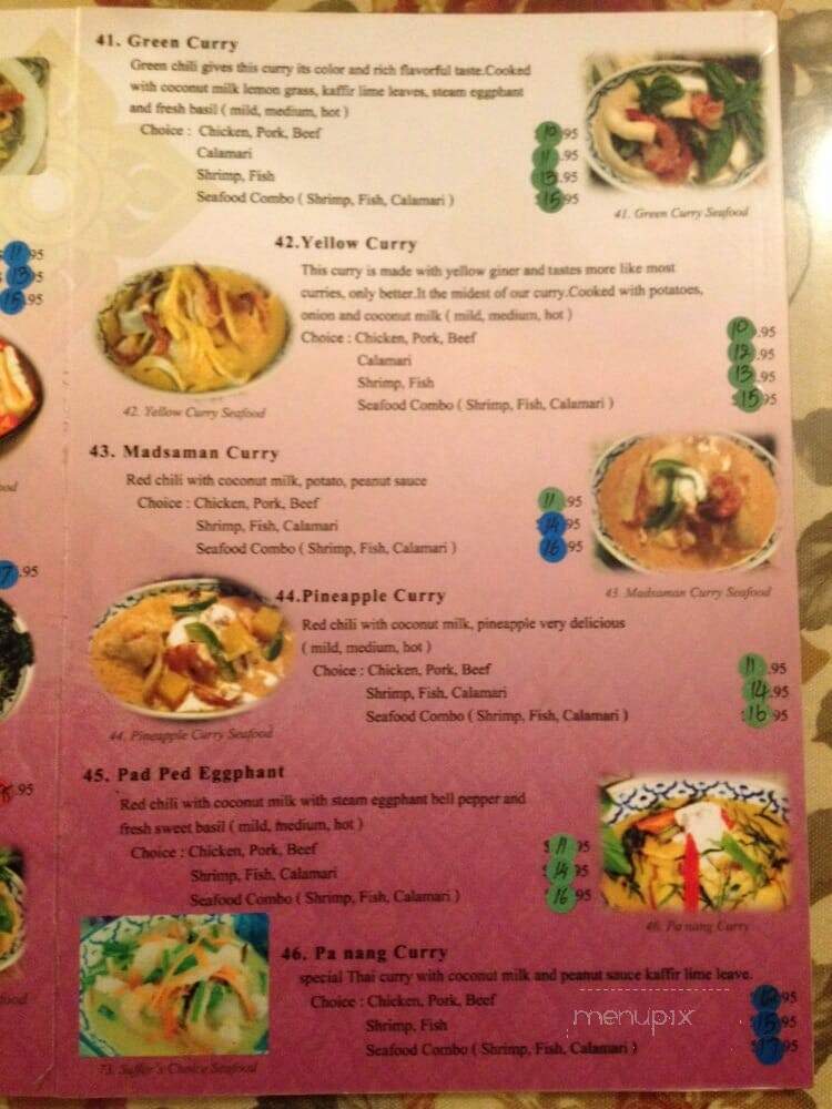 Sukhothai Restaurant - Kapaa, HI menu_pic