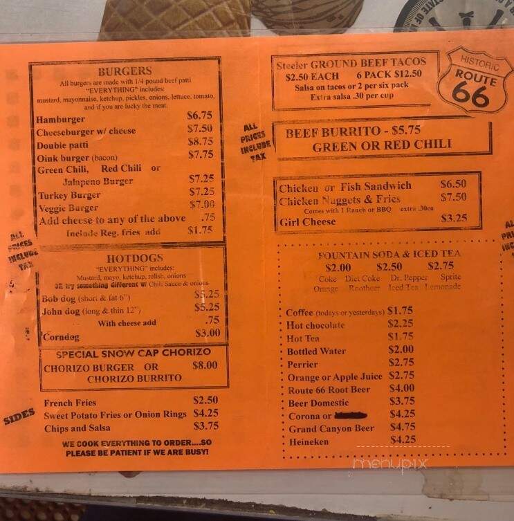 Delgadillos Snow Cap - Seligman, AZ menu_pic