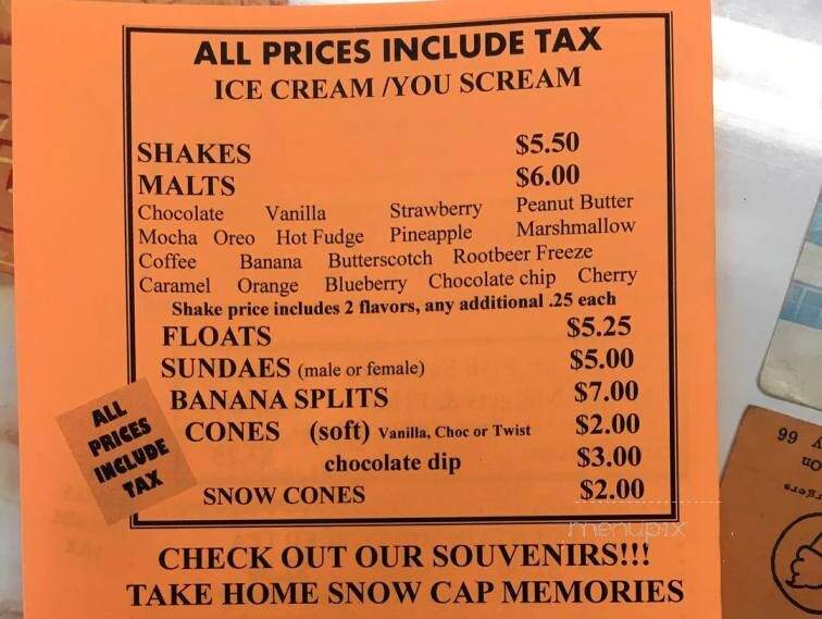 Delgadillos Snow Cap - Seligman, AZ menu_pic