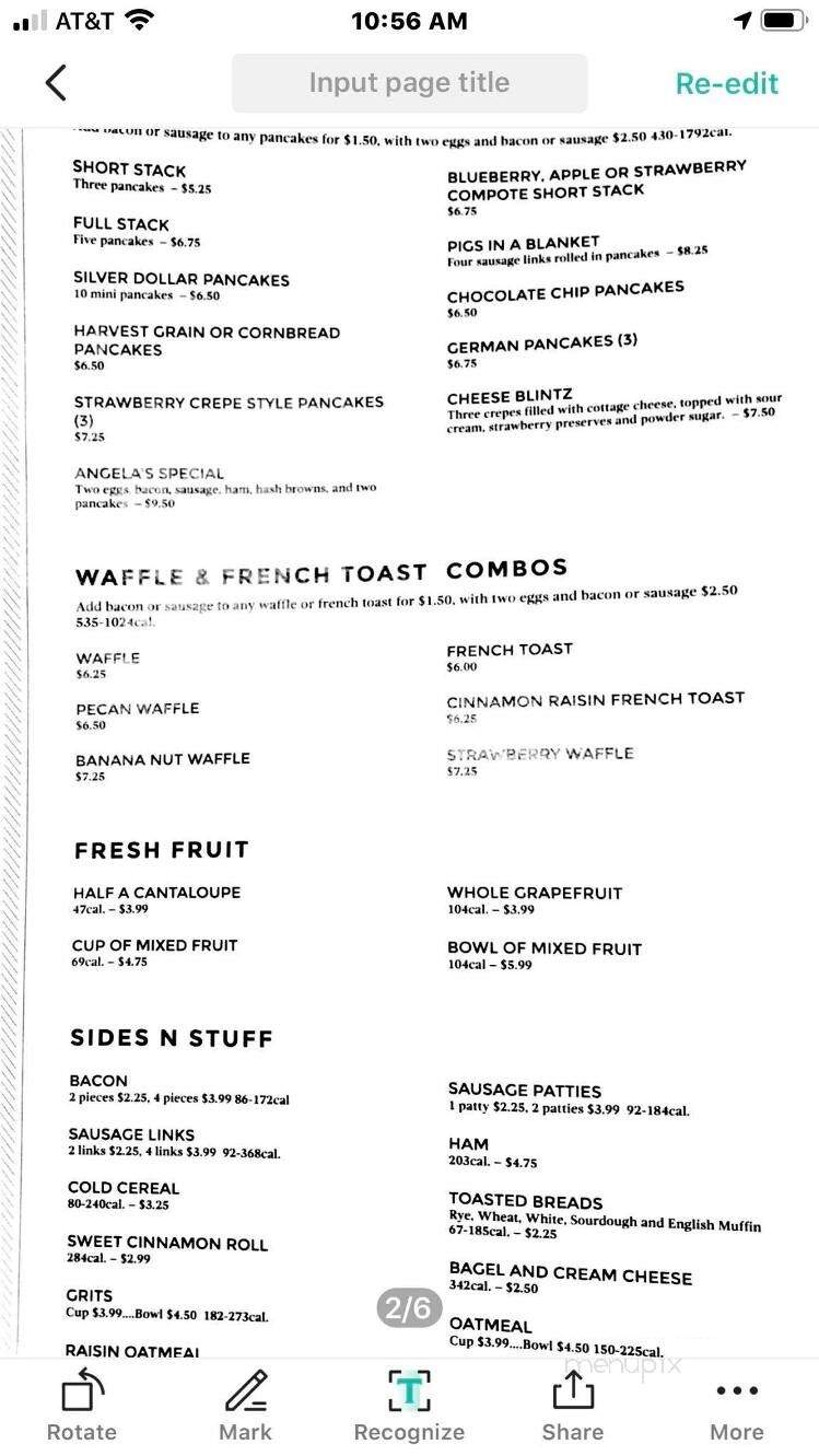 Angela's Cafe - Dallas, TX menu_pic