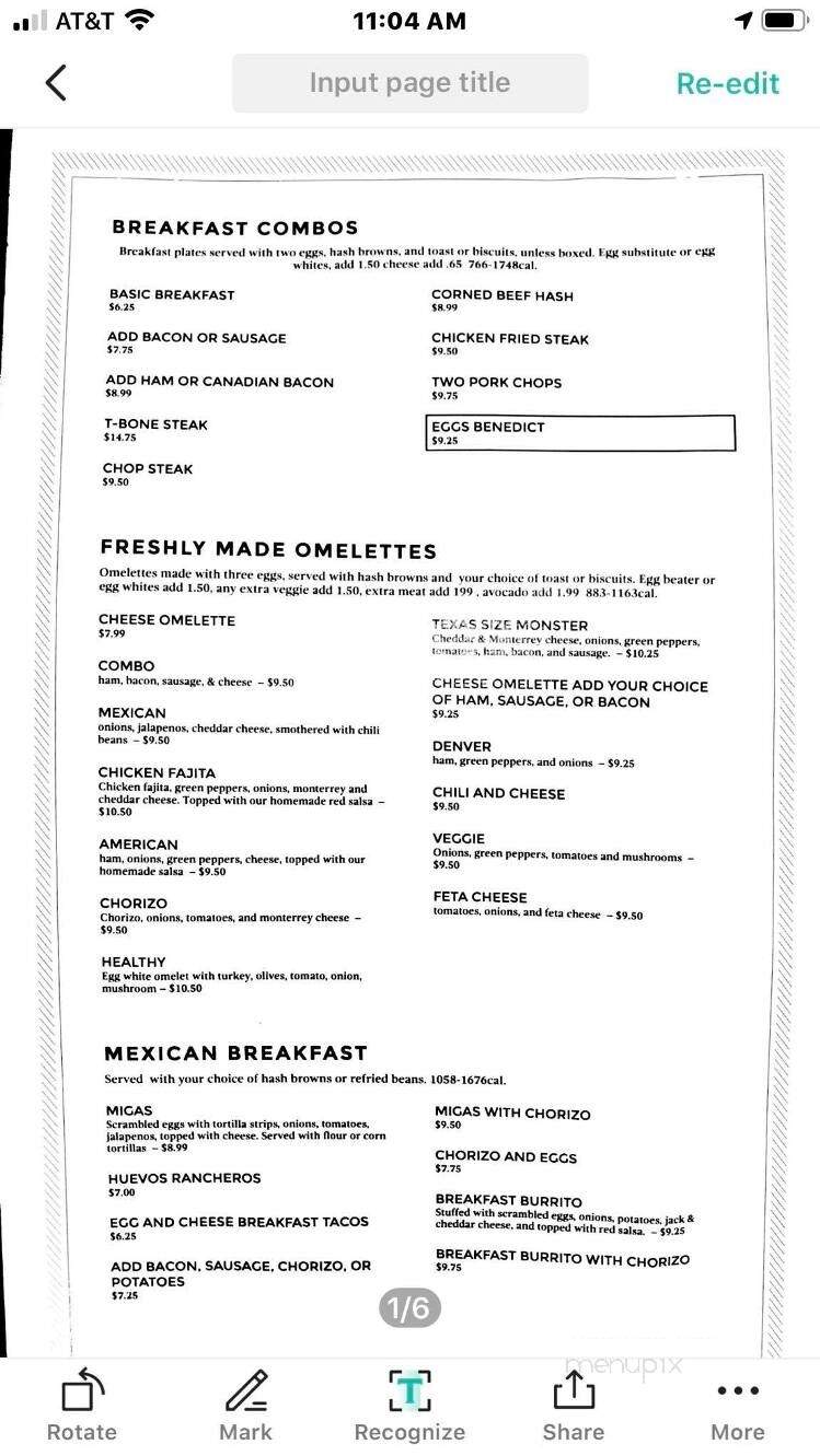Angela's Cafe - Dallas, TX menu_pic