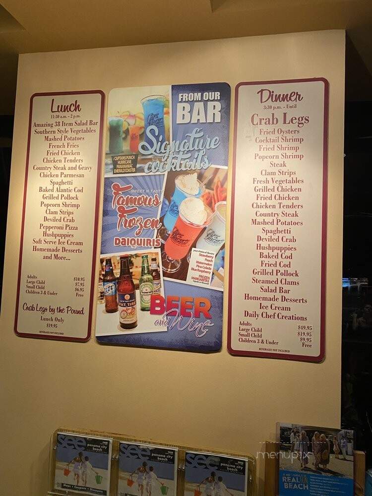 Capt Jack's Seafood Buffet - Panama City Beach, FL menu_pic