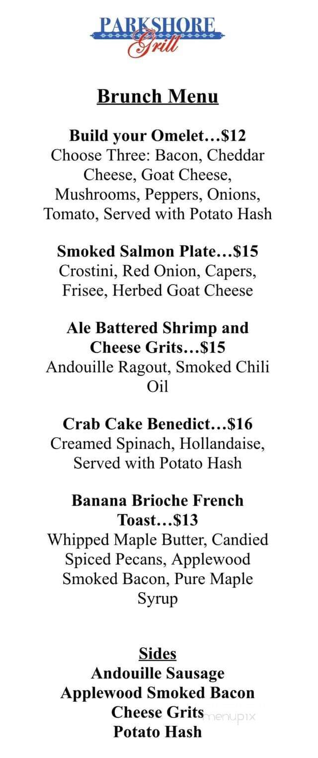 Parkshore Grill - St Petersburg, FL menu_pic