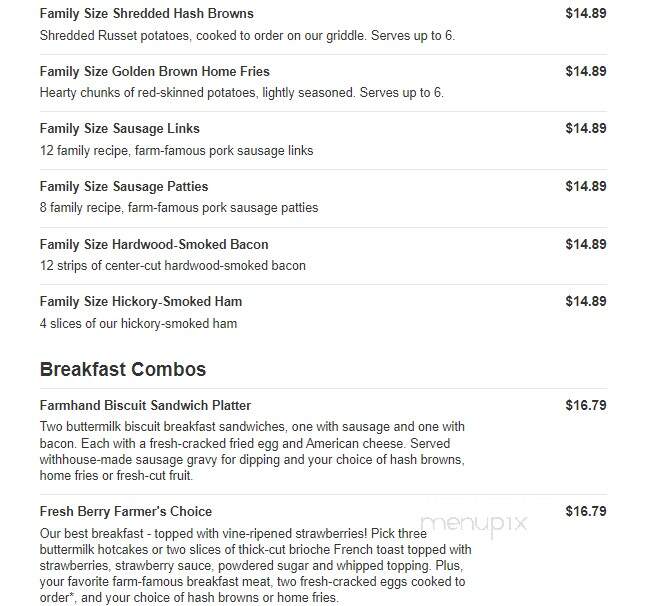 Bob Evans Restaurant - Dundee, MI menu_pic
