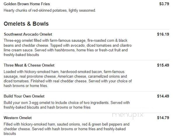 Bob Evans Restaurant - Dundee, MI menu_pic
