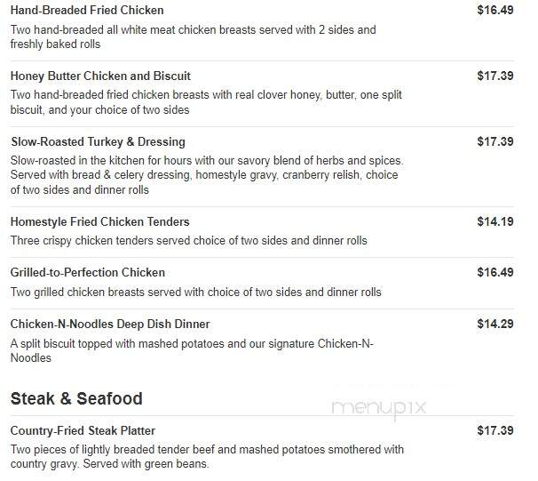 Bob Evans Restaurant - Dundee, MI menu_pic