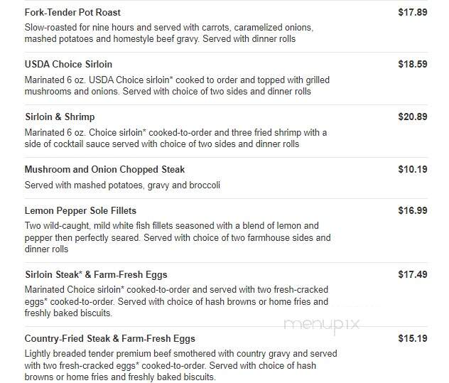 Bob Evans Restaurant - Dundee, MI menu_pic