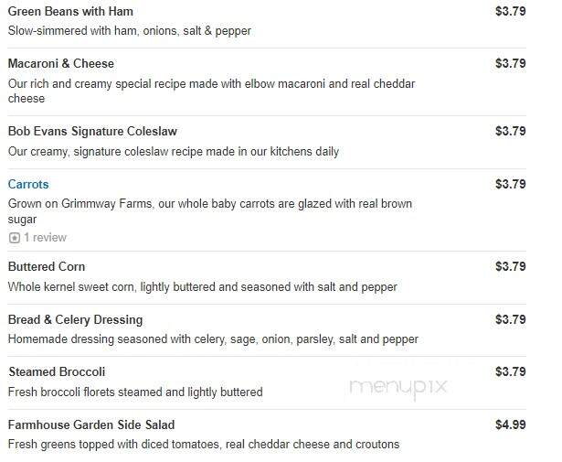 Bob Evans Restaurant - Dundee, MI menu_pic