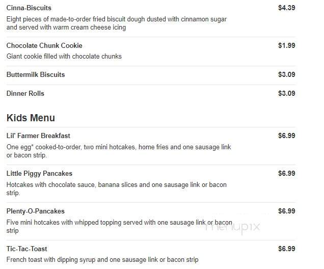 Bob Evans Restaurant - Dundee, MI menu_pic