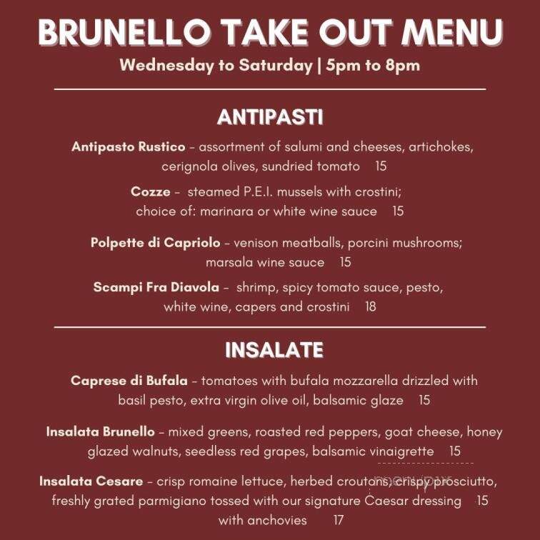 Brunello At 27 On Fourth - Collingwood, ON menu_pic
