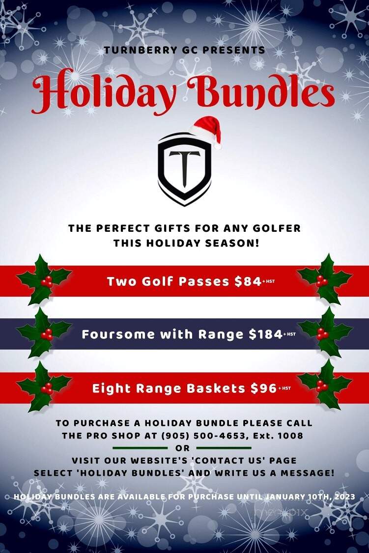 Nine18 - Turnberry Golf Club - Brampton, ON menu_pic