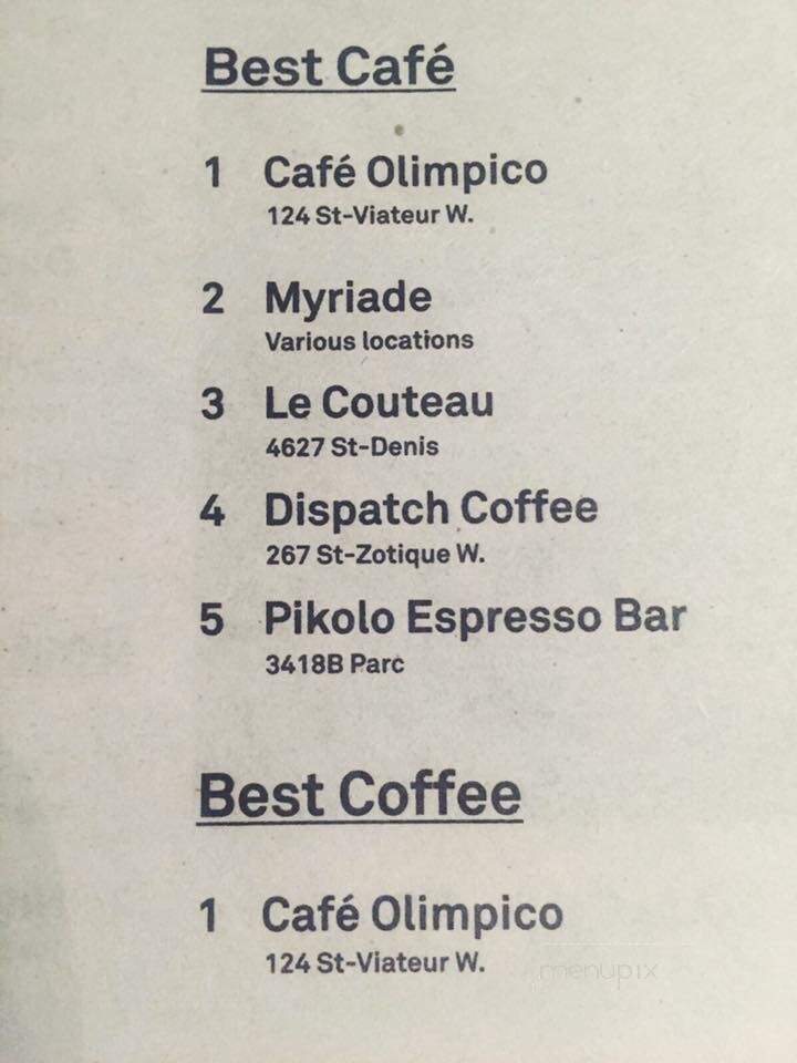Cafe Olimpico - Montreal, QC