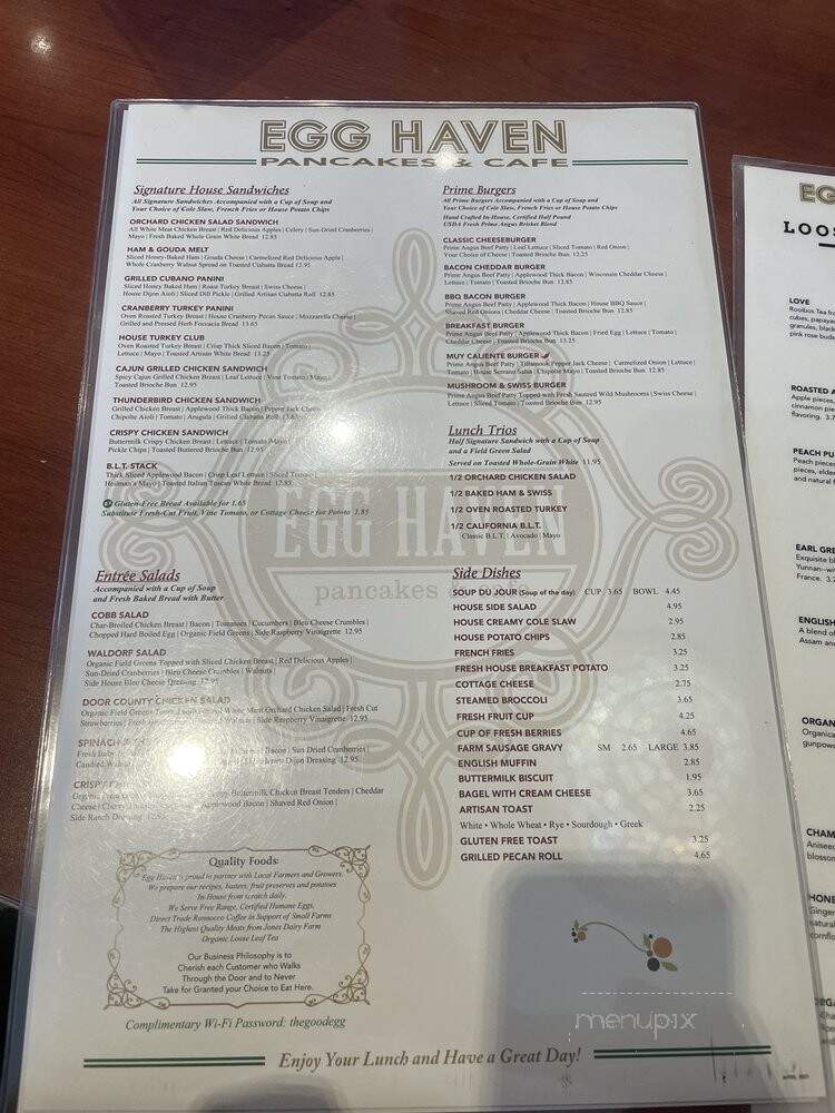 Egg Haven Pancakes & Cafe - Dekalb, IL menu_pic