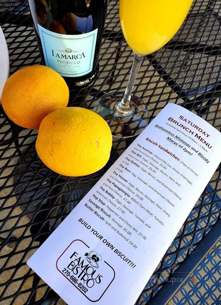 Famous Bistro - Owensboro, KY menu_pic